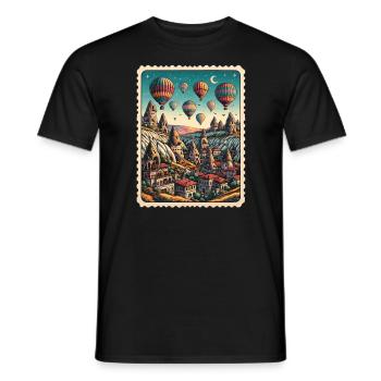 Kappadokien Türkei Reisen Ich liebe Istanbul - Männer T-Shirt - Schwarz - Vorne - AI Model Male 178 light (178cm)