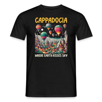 Kappadokien Türkei Reisen Ich liebe Istanbul - Männer T-Shirt - Schwarz - Vorne - AI Model Male 178 light (178cm)