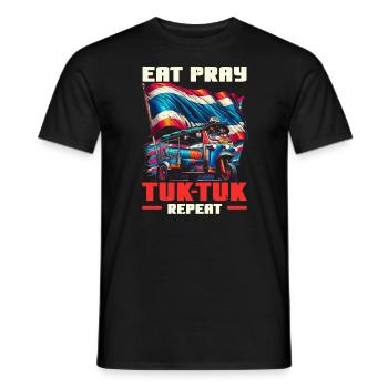 Bangkok Thailand Travel Vacation Thai Language - Men's T-Shirt - black - Front - AI Model Male 178 light (178cm)