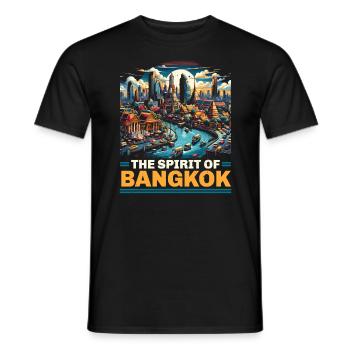 Bangkok Thaïlande Voyage Vacances Langue thaïlandaise - T-shirt homme - noir - Devant - AI Model Male 178 light (178cm)