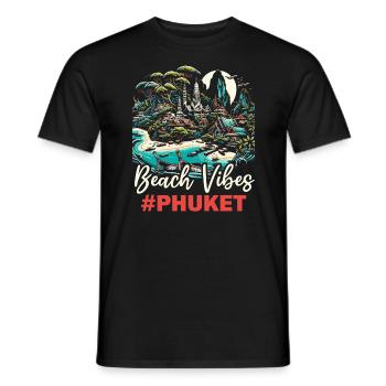Phuket Thailand Travel Vacation Thai I Love Phuket - Men's T-Shirt - black - Front - AI Model Male 178 light (178cm)