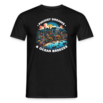 Phuket Thailand Travel Vacation Thai I Love Phuket - Men's T-Shirt - black - Front - AI Model Male 178 light (178cm)