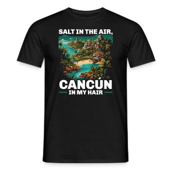 Cancún Mexique Pride Vacances Mexique Voyage Mexicain - T-shirt homme - noir - Devant - AI Model Male 178 light (178cm)