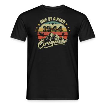 1944 Jahrgang 1944 Retro Jahrgang 1944 Geburtstag - Männer T-Shirt - Schwarz - Vorne - AI Model Male 178 light (178cm)