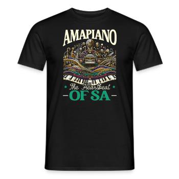 Amapiano Südafrikanischer Musikliebhaber Afrobeat - Männer T-Shirt - Schwarz - Vorne - AI Model Male 178 light (178cm)
