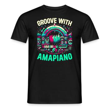 Amapiano Südafrikanischer Musikliebhaber Afrobeat - Männer T-Shirt - Schwarz - Vorne - AI Model Male 178 light (178cm)