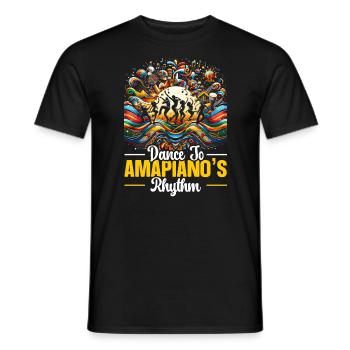 Amapiano Mélomane sud-africain Afrobeat - T-shirt homme - noir - Devant - AI Model Male 178 light (178cm)