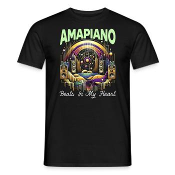 Amapiano South African Music Lover Afrobeat - Men's T-Shirt - black - Front - AI Model Male 178 light (178cm)