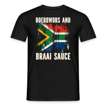 Südafrika Pride Johannesburg Südafrikanische Flagge - Männer T-Shirt - Schwarz - Vorne - AI Model Male 178 light (178cm)