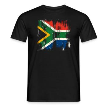 Fierté de l’Afrique du Sud Johannesburg Drapeau sud-africain - T-shirt homme - noir - Devant - AI Model Male 178 light (178cm)