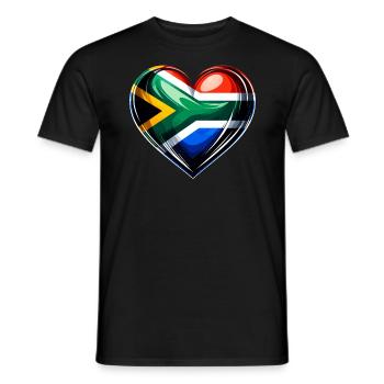 Fierté de l’Afrique du Sud Johannesburg Drapeau sud-africain - T-shirt homme - noir - Devant - AI Model Male 178 light (178cm)