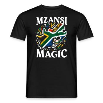 Südafrika Pride Johannesburg Südafrikanische Flagge - Männer T-Shirt - Schwarz - Vorne - AI Model Male 178 light (178cm)