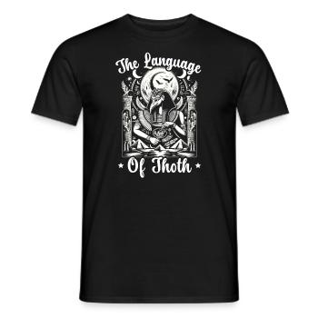 Thoth Egyptian Mythology Diety Ibis Ancient Egypt - Men's T-Shirt - black - Front - AI Model Male 178 light (178cm)