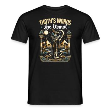 Thoth Ägyptische Mythologie Diety Ibis Altes Ägypten - Männer T-Shirt - Schwarz - Vorne - AI Model Male 178 light (178cm)