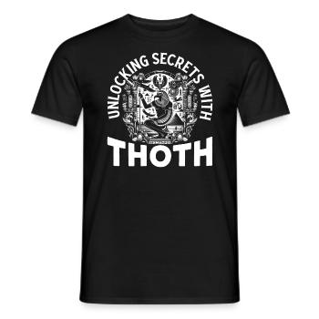 Thoth Egyptian Mythology Diety Ibis Ancient Egypt - Men's T-Shirt - black - Front - AI Model Male 178 light (178cm)