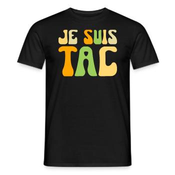 Je Suis TAC - Groovy TIC et TAC Duo 2 Personnes - T-shirt homme - noir - Devant - AI Model Male 178 light (178cm)