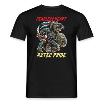 Aztec Jaguar Warrior Aztec Culture Indigenous - Men's T-Shirt - black - Front - AI Model Male 178 light (178cm)