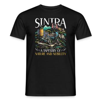 Sintra Portugal Voyage Vacances Pays Portugais - T-shirt homme - noir - Devant - AI Model Male 178 light (178cm)