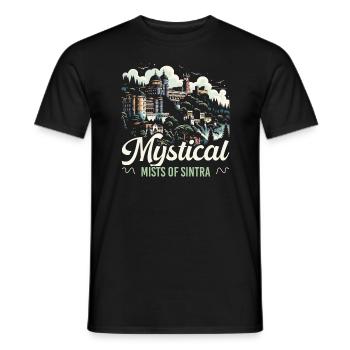 Sintra Portugal Travel Vacation Country Portugese - Men's T-Shirt - black - Front - AI Model Male 178 light (178cm)