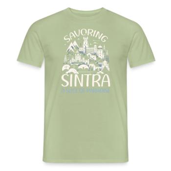 Sintra Portugal Travel Vacation Country Portugese - Men's T-Shirt - sage - Front - AI Model Male 178 light (178cm)