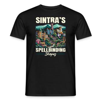 Sintra Portugal Travel Vacation Country Portugese - Men's T-Shirt - black - Front - AI Model Male 178 light (178cm)