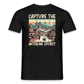 Antalya Turkey Travel Vacation I Love Turkey - Men's T-Shirt - black - Front - AI Model Male 178 light (178cm)