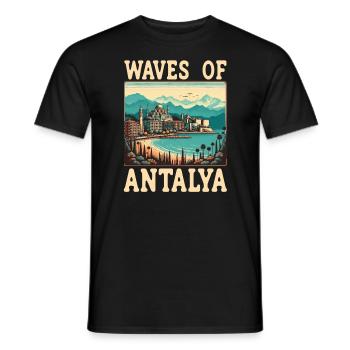 Antalya Turkey Travel Vacation I Love Turkey - Men's T-Shirt - black - Front - AI Model Male 178 light (178cm)