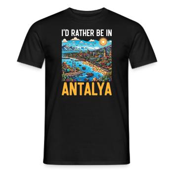 Antalya Turkey Travel Vacation I Love Turkey - Men's T-Shirt - black - Front - AI Model Male 178 light (178cm)