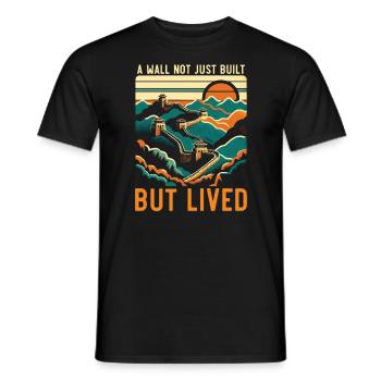 Grande Muraille De Chine Voyage Vacances Chinois - T-shirt homme - noir - Devant - AI Model Male 178 light (178cm)