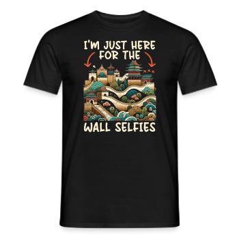 Grande Muraille De Chine Voyage Vacances Chinois - T-shirt homme - noir - Devant - AI Model Male 178 light (178cm)
