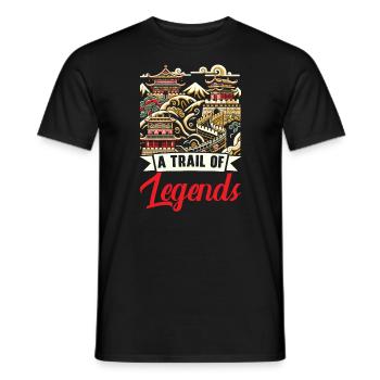 Grande Muraille De Chine Voyage Vacances Chinois - T-shirt homme - noir - Devant - AI Model Male 178 light (178cm)