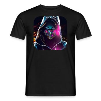 Fille cyberpunk cool IV - T-shirt homme - noir - Devant - AI Model Male 178 light (178cm)