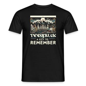 Innsbruck Autriche Voyage Vacances Autrichien - T-shirt homme - noir - Devant - AI Model Male 178 light (178cm)