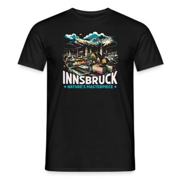 Innsbruck Autriche Voyage Vacances Autrichien - T-shirt homme - noir - Devant - AI Model Male 178 light (178cm)
