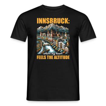 Innsbruck Österreich Reisen Urlaub Österreich - Männer T-Shirt - Schwarz - Vorne - AI Model Male 178 light (178cm)
