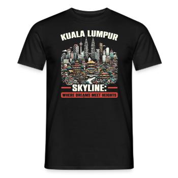 Kuala Lumpur Malaisie Voyage Vacances Malaisien - T-shirt homme - noir - Devant - AI Model Male 178 light (178cm)