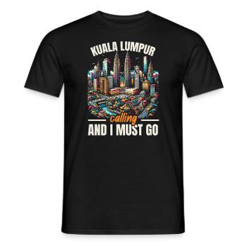 Kuala Lumpur Malaisie Voyage Vacances Malaisien - T-shirt homme - noir - Devant - AI Model Male 178 light (178cm)