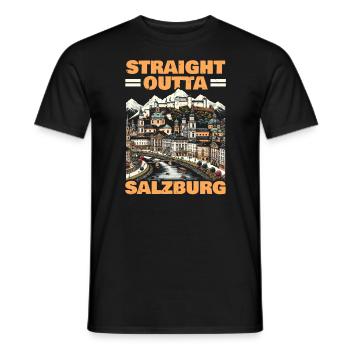 Salzburg Austria Travel Vacation Country Austrian - Men's T-Shirt - black - Front - AI Model Male 178 light (178cm)