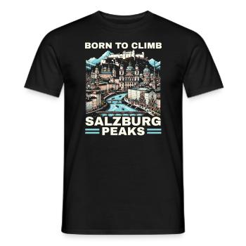 Salzburg Austria Travel Vacation Country Austrian - Men's T-Shirt - black - Front - AI Model Male 178 light (178cm)