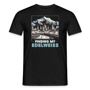 Salzburg Austria Travel Vacation Country Austrian - Men's T-Shirt - black - Front - AI Model Male 178 light (178cm)