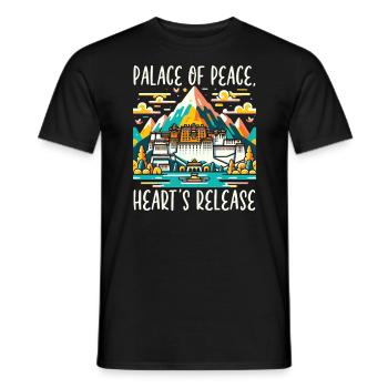 Potala Palace China Reisen Urlaub Chinesisch - Männer T-Shirt - Schwarz - Vorne - AI Model Male 178 light (178cm)