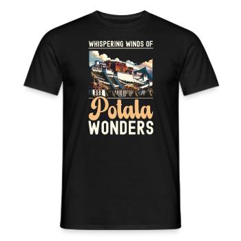 Potala Palace China Reisen Urlaub Chinesisch - Männer T-Shirt - Schwarz - Vorne - AI Model Male 178 light (178cm)