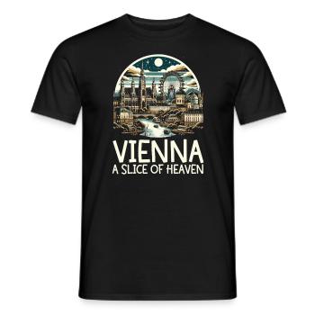 Vienna Austria Travel Vacation Country Austrian - Men's T-Shirt - black - Front - AI Model Male 178 light (178cm)