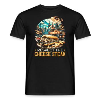 Käsesteak Food Lover American Sandwhich Feinschmecker - Männer T-Shirt - Schwarz - Vorne - AI Model Male 178 light (178cm)