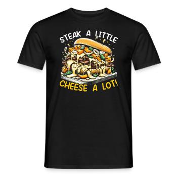 Käsesteak Food Lover American Sandwhich Feinschmecker - Männer T-Shirt - Schwarz - Vorne - AI Model Male 178 light (178cm)