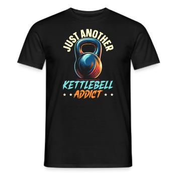 Kettlebell Workout Fitness Journey Bodybuilder - Men's T-Shirt - black - Front - AI Model Male 178 light (178cm)