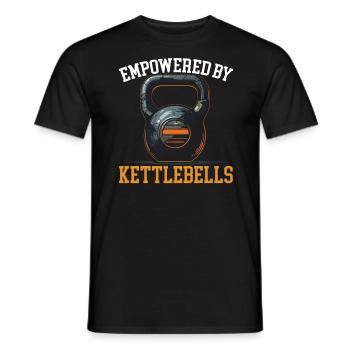Kettlebell Workout Fitness Journey Bodybuilder - Men's T-Shirt - black - Front - AI Model Male 178 light (178cm)