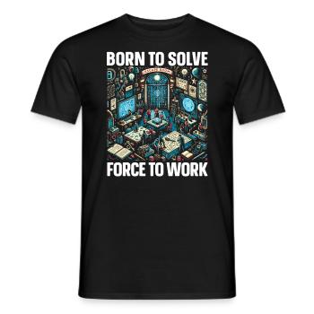 Escape Room Roomescape Puzzle Room Exit Game - Men's T-Shirt - black - Front - AI Model Male 178 light (178cm)