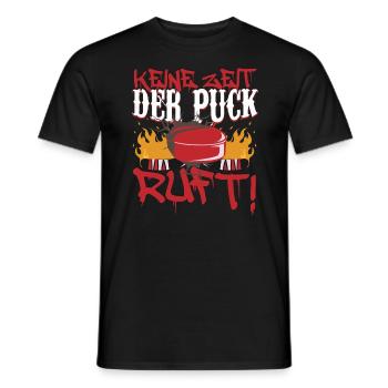 Eishockey Eishockeyspieler Puck - Männer T-Shirt - Schwarz - Vorne - AI Model Male 178 light (178cm)