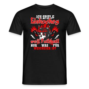 Eishockey Eishockeyspieler Puck - Männer T-Shirt - Schwarz - Vorne - AI Model Male 178 light (178cm)